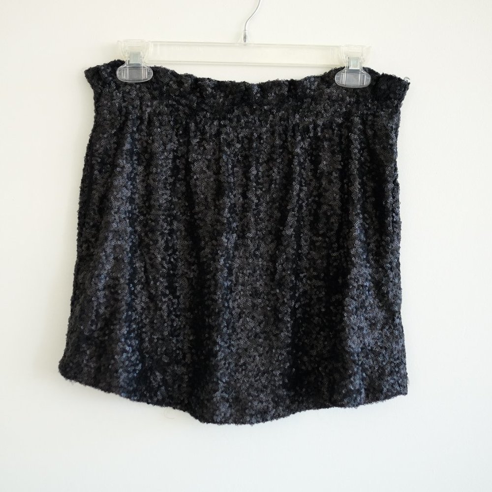 Joe Fresh Black Sequin Mini Skirt